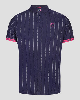 What a Shanker Polo Shirt - Dark Navy Pinstripe