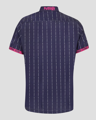 What a Shanker Polo Shirt - Dark Navy Pinstripe