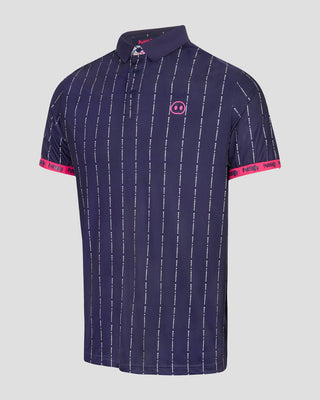 What a Shanker Polo Shirt - Dark Navy Pinstripe